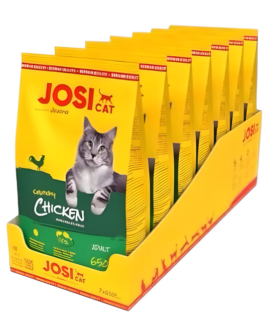 Image of Josera JosiCat Crunchy Chicken 650гр – Пакет 6 + 1 ГРАТИС