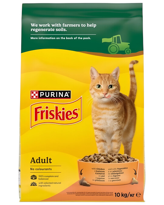 Image of Purina Friskies Adult Гранули со Пилешко и зеленчук [Вреќа 10кг]
