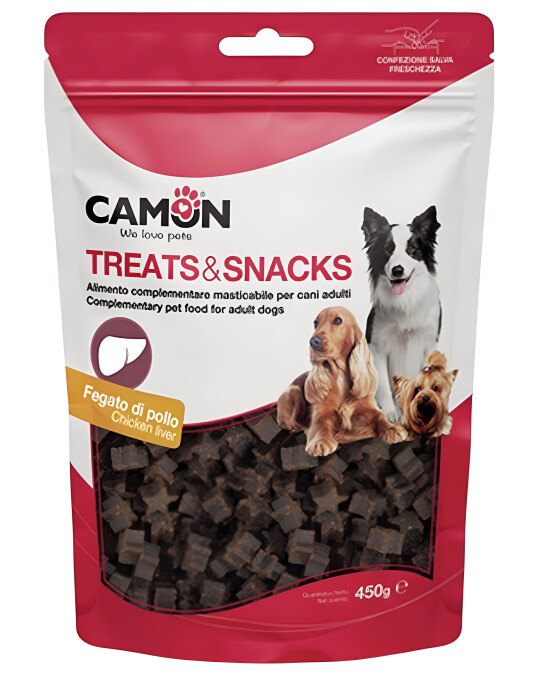 Image of Camon – Закуска за куче Мини Звезди Пиле-Црн дроб [Кесичка 450гр]