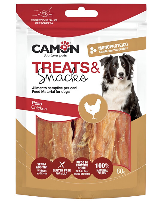 Image of Camon – Закуска за куче Пилешки филети [Кесичка 80гр]