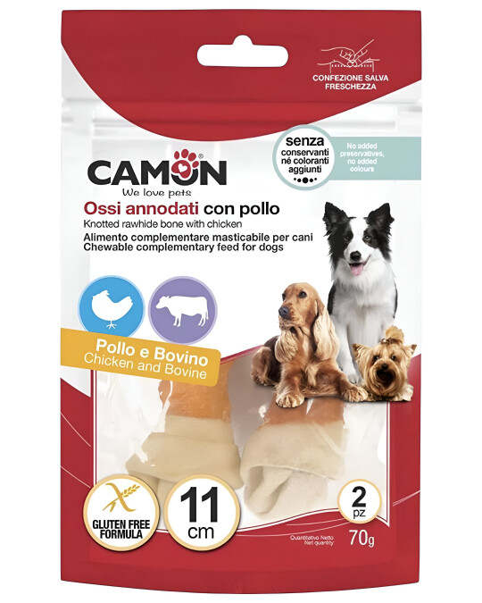 Image of Camon – Закуска за куче Ролована Коска Чвор со Пилешко месо [11см, 70гр.]