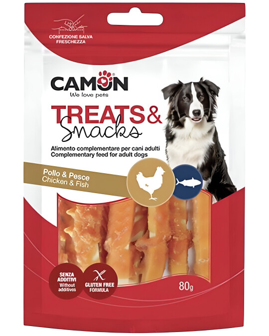 Image of Camon – Закуска за куче Роловано Пилешко 9см [80гр.]