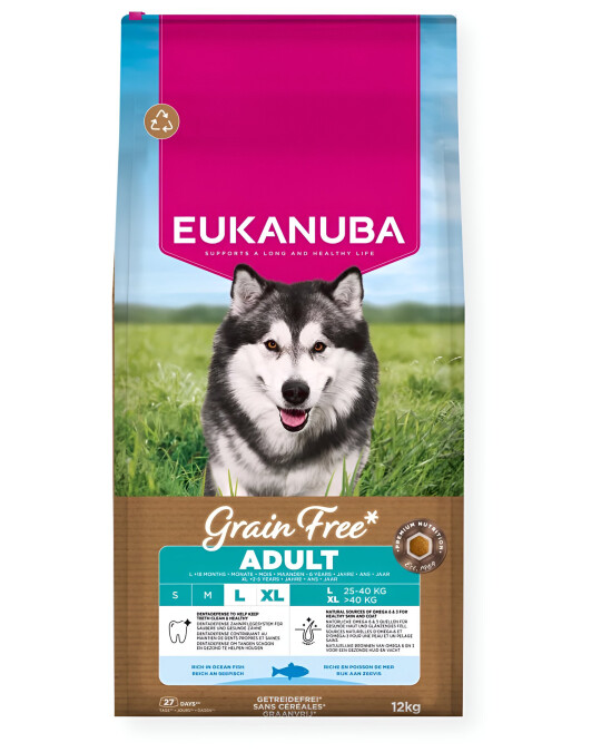 Image of Eukanuba Grain Free Adult Large Breed Ocean Fish [Вреќа 12кг]