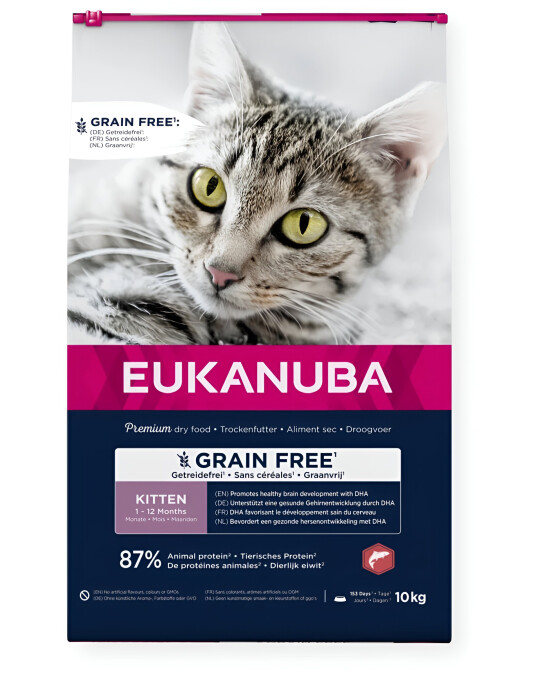 Image of Eukanuba Grain Free Cat Kitten Salmon [Вреќа 10кг]