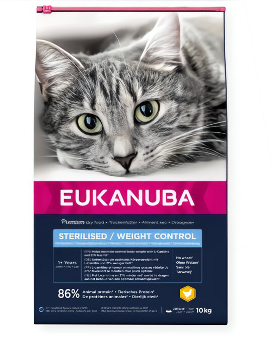 Image of Eukanuba Sterilised / Weight Control Adult Cat [Вреќа 10кг]