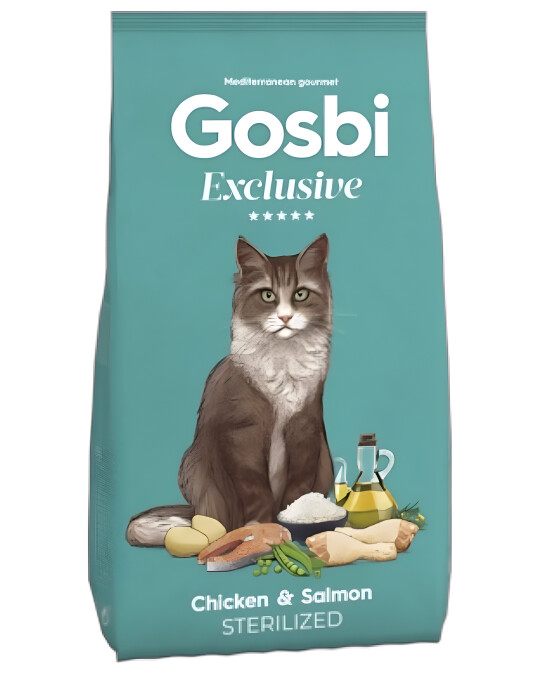 Image of Gosbi Exclusive Cat Chicken & Salmon Sterilized [Вреќа 6кг]