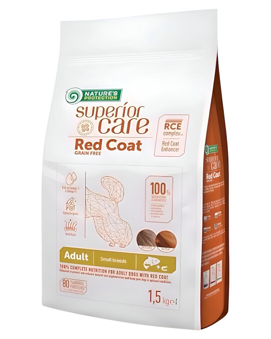 Image of Nature’s Protection Superior Care Red Coat Grain Free Salmon Adult [Вреќа 1,5кг]