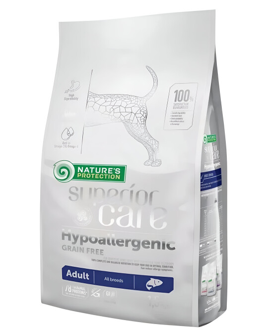 Image of Nature’s Protection Superior Care Hypoallergenic Grain Free Salmon Adult [Вреќа 1,5кг]