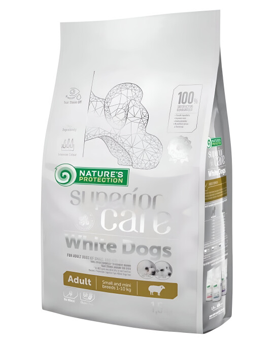 Image of Nature’s Protection Superior Care White Dogs Lamb Adult Small [Вреќа 1,5кг]