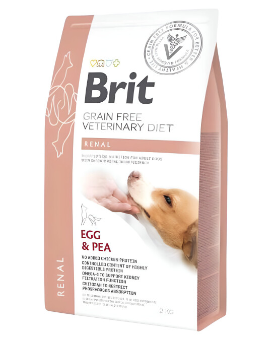 Image of Brit Grain-free Veterinary Diet Renal - Медицинска диетална храна за кучиња поддршка на бубрежната функција [Вреќа 2кг]