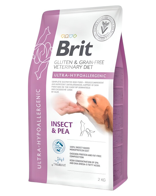 Image of Brit Grain-free Veterinary Diet Ultra-Hypoallergenic - Медицинска диетална храна за кучиња со алергии и нетолеранција на храна [Вреќа 2кг]