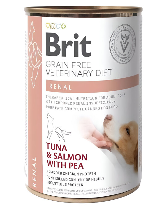Image of Brit Grain-Free Veterinary Diet Dog Renal – Конзерва за кучиња со бубрежни проблеми  [Конзерва 400гр]