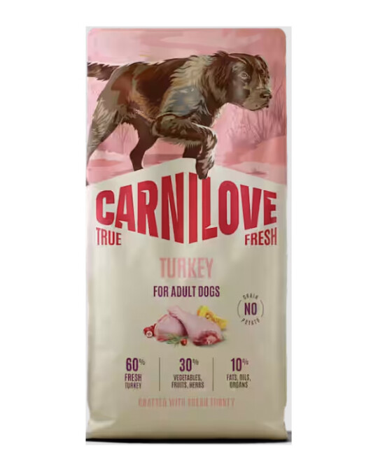Image of Carnilove True Fresh Grain & Potato Free Turkey for Adult Dogs [Вреќа 12кг]