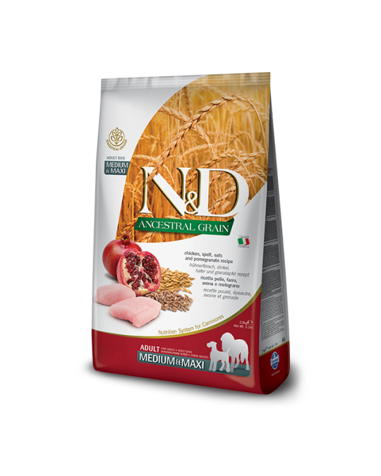 Image of N&D Low Ancestral Grain Dog Chicken & Pomegranate Adult Medium & Maxi