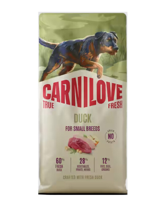 Image of Carnilove True Fresh Grain & Potato Free Duck for Adult Small Breed Dogs [Вреќа 12кг]