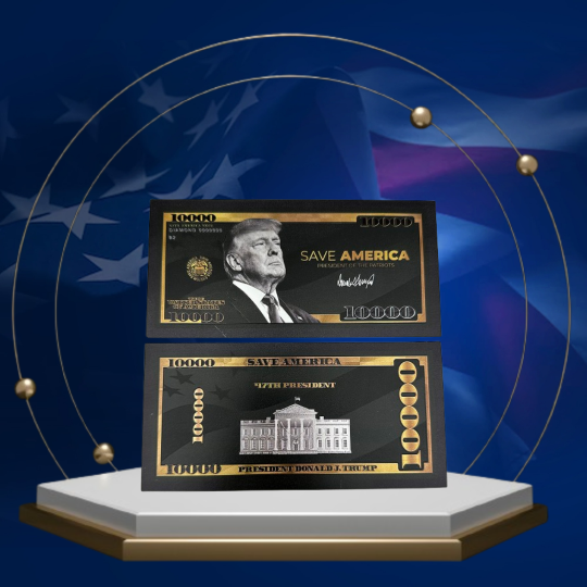 Image of 10x 10PCS Donald Trump Black Gold Banknotes 47th US President