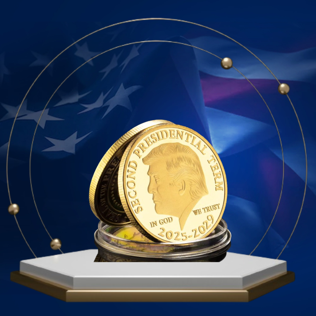 Donald Trump Gold Coin Second Presidential Term 2025 - 2029 | Buy Souvenir