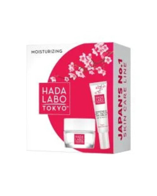 Image of СЕТ HADA LABO Moisturizing Absolute Smoothing крем за лице 50мл+Smoothing Anti-Fatique крем за околу очи 15мл