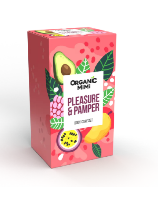 Image of СЕТ ORGANIC MIMI Pleasure&Pamper (пилинг џем за нега на тело 100мл+крем за нега на тело 100мл)