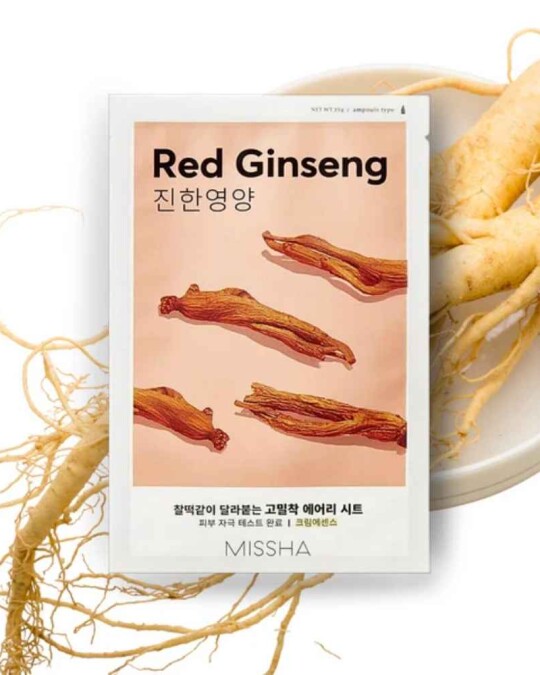 Image of MISSHA Airy Fit Red Ginseng Sheet маска за лице 19г