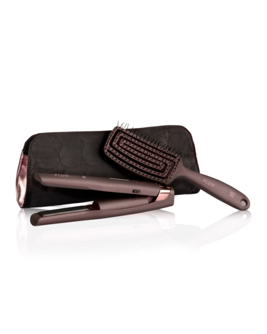 Image of LABOR PRO Plum Wireless пегла за коса + четка за коса + козметичка торба