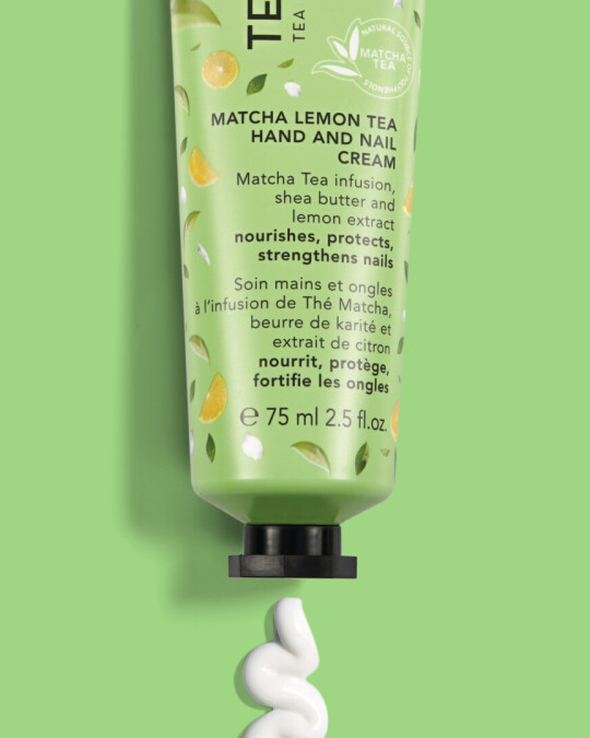 Image of TEAOLOGY Matcha Lemon Tea хидратантен крем за раце и нокти за нега и зајакнување 75мл