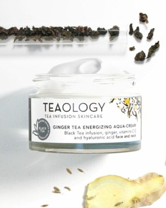 Image of TEAOLOGY Ginger Tea Energizing Aqua освежувачка гел-крема за енергија и хидратација на кожата 50мл