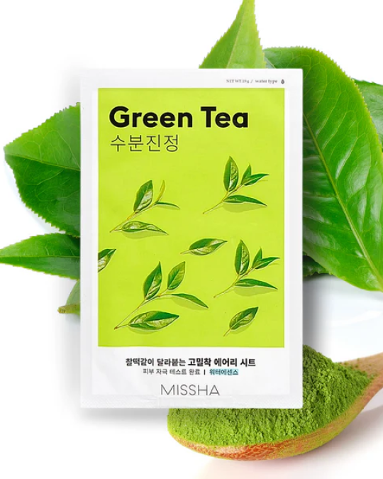Image of MISSHA Airy Fit Green Tea Sheet маска за лице 19г