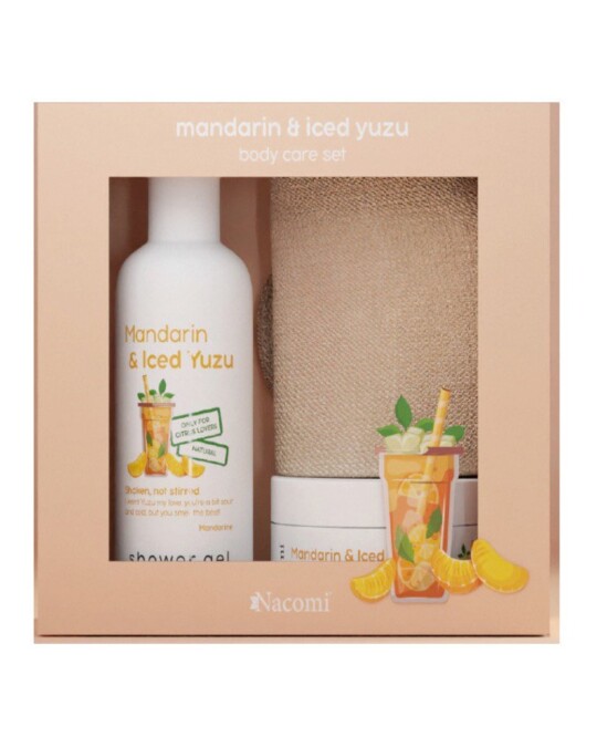 Image of СЕТ Mandarin Iced Yuzu гел за туширање 300мл+путер за тело 100мл+ракавица за бањање
