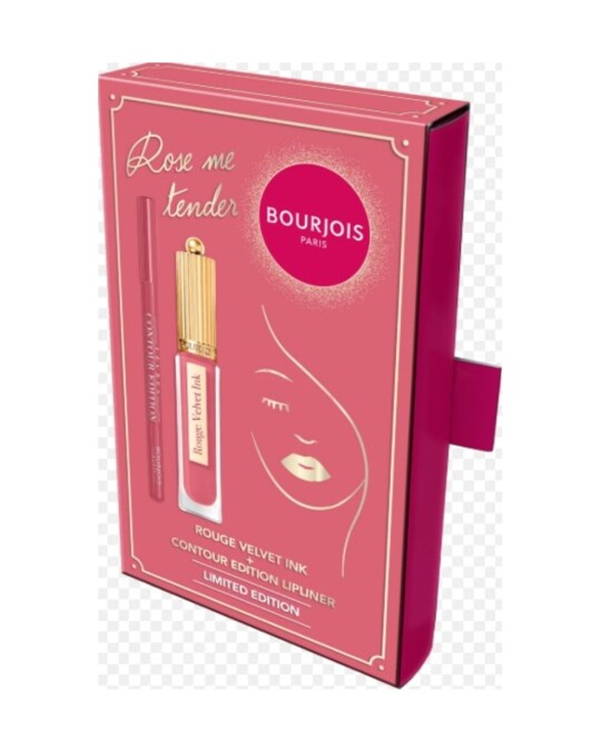 Image of СЕТ BOURJOIS Velvet Ink течен кармин + молив за усни