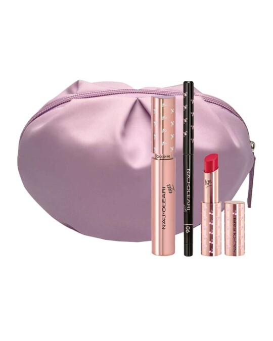 Image of СЕТ NAJ OLEARI Sweet Cupcake ( маскара + молив за очи + кармин за усни + козметички несесер)