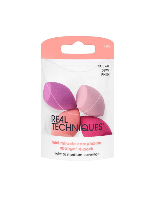 Image of REAL TECHNIQUES Mini Miracle complexion Sponge 4 Pack сет од 4 мини сунѓери за пудра