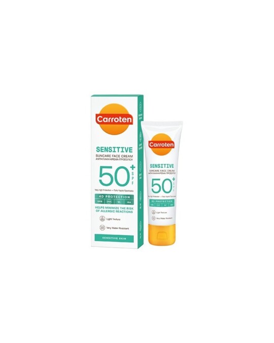 Image of CARROTEN Sensitive крем за сончање SPF50+ 50мл