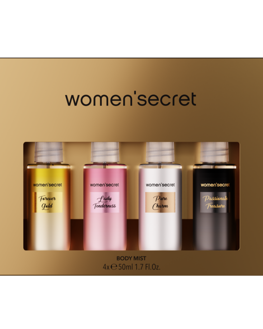 Image of WOMEN'SECRET Set Gold Body Mist сет спрејови за тело 4*50мл