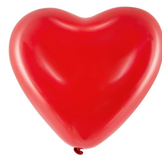 Image of Balloons 16'' - балон Hearts, Pastel red - 1 пакување/ 6 парчиња