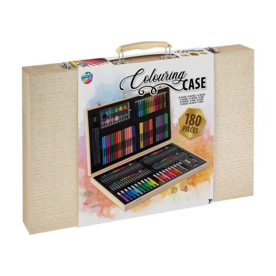 Image of Wooden Colouring Case - сет за боење, 180 парчиња, 48x30cm