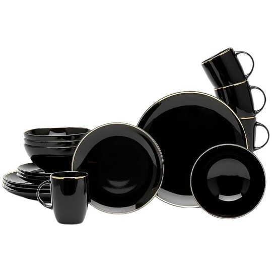 Image of Glamour Black - сет чини и шолји, 16 парчиња