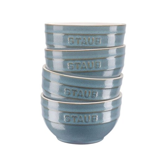 Image of Staub, Ceramique – сет од 4 садови за готвење Ancient-Turquoise