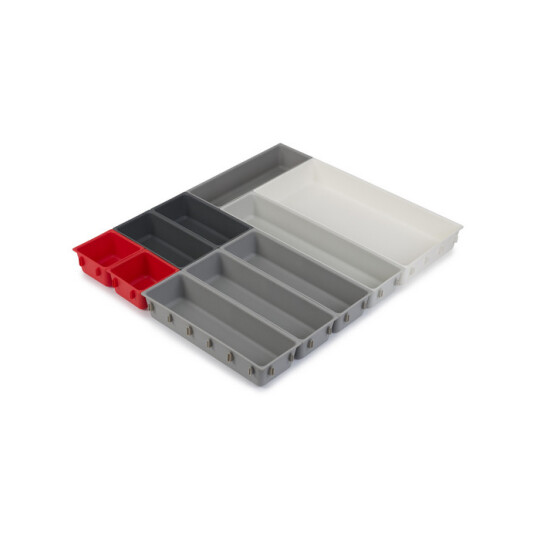 Image of Duo 10pc Drawer Organiser Set - организер за во фиока (Grey/Red)