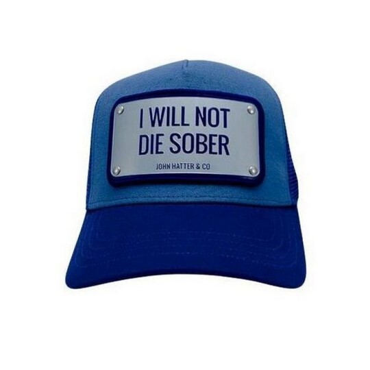 Image of I will not die sober, Blue Aluminium Cap - капа