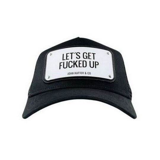 Image of Let's Get Fucked Up Black, Aluminium Cap - капа