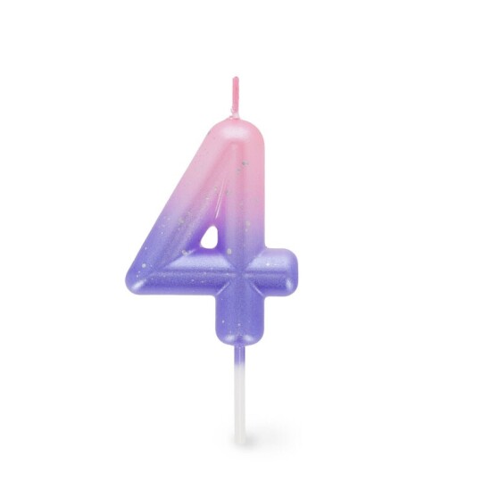 Image of Happy Birthday Candles - свеќа Number 4 - Pink