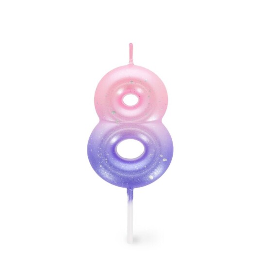 Image of Happy Birthday Candles – свеќа Number 8 – Pink