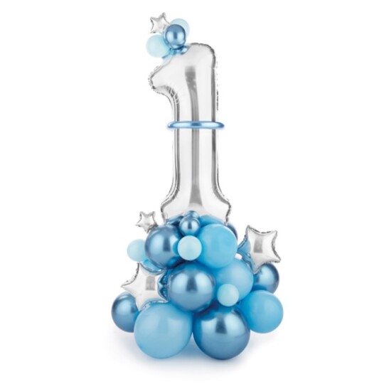 Image of Balloon bouquet - балон Number ''1'', blue, 90x140cm