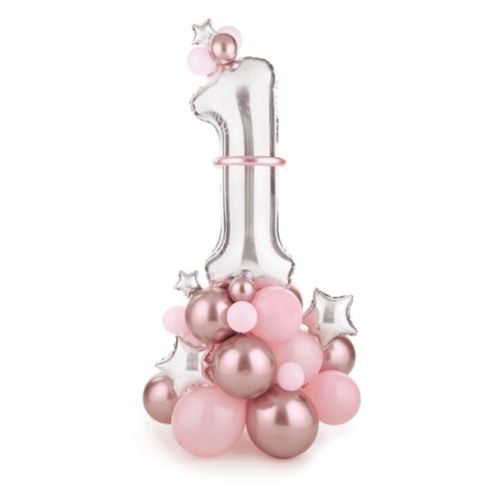 Image of Balloon bouquet - балон Number ''1'', pink, 90x140cm