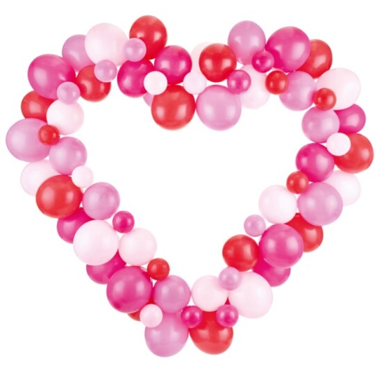 Image of Balloon garland - балон with frame, pink, 160 cm - 1 комплет / 80 балони