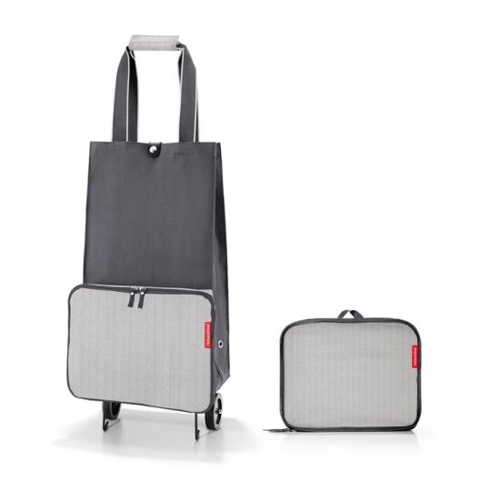 Image of Foldabletrolley – количка за пазарење herringbone grey