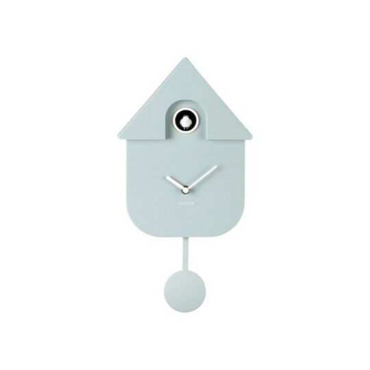 Image of Karlsson Wall clock Modern Cuckoo - часовник Soft blue