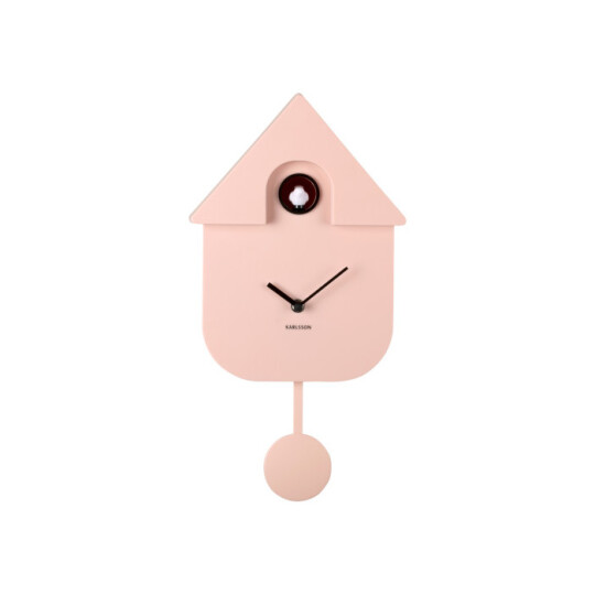 Image of Karlsson Wall clock Modern Cuckoo – часовник Soft pink