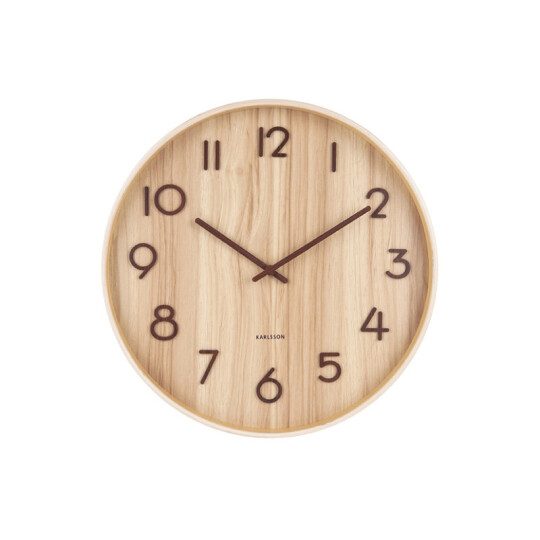 Image of Karlsson Wall clock Pure medium – часовник light basswood